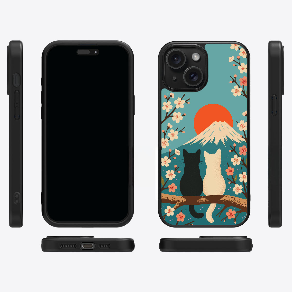 Fuji Cats - iPhone 14 Case #case type_core (magsafe), #case type_core (non magsafe)