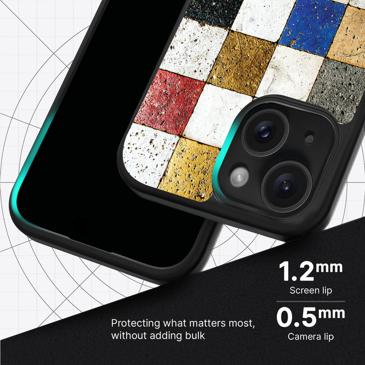 Heritage Mosaic slim iPhone 14 phone case