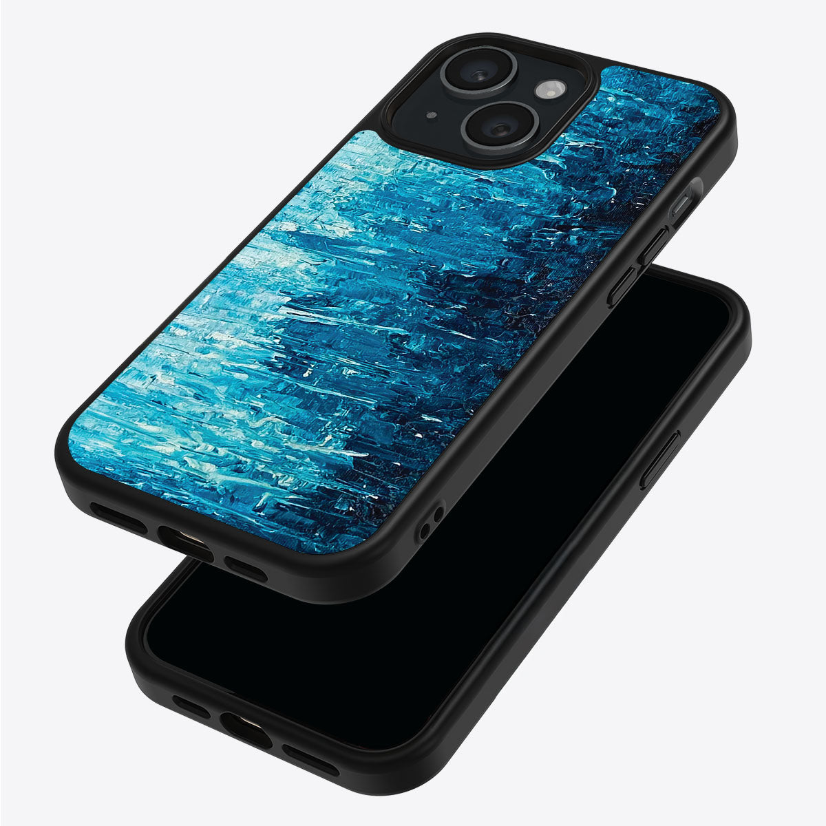 Indigo Impasto - iPhone 14 Case #case type_core (magsafe), #case type_core (non magsafe)