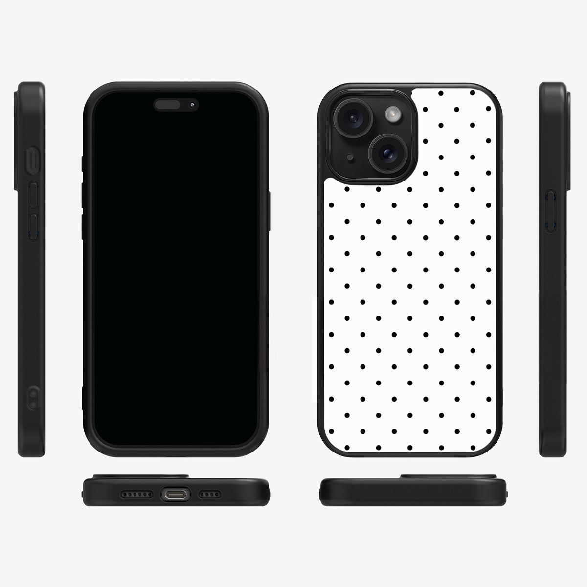 Ivory Sprinkle iPhone 14 case cover – multi-angle view