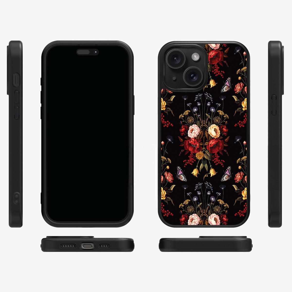 Kelmscott Bloom iPhone 14 case cover – multi-angle view