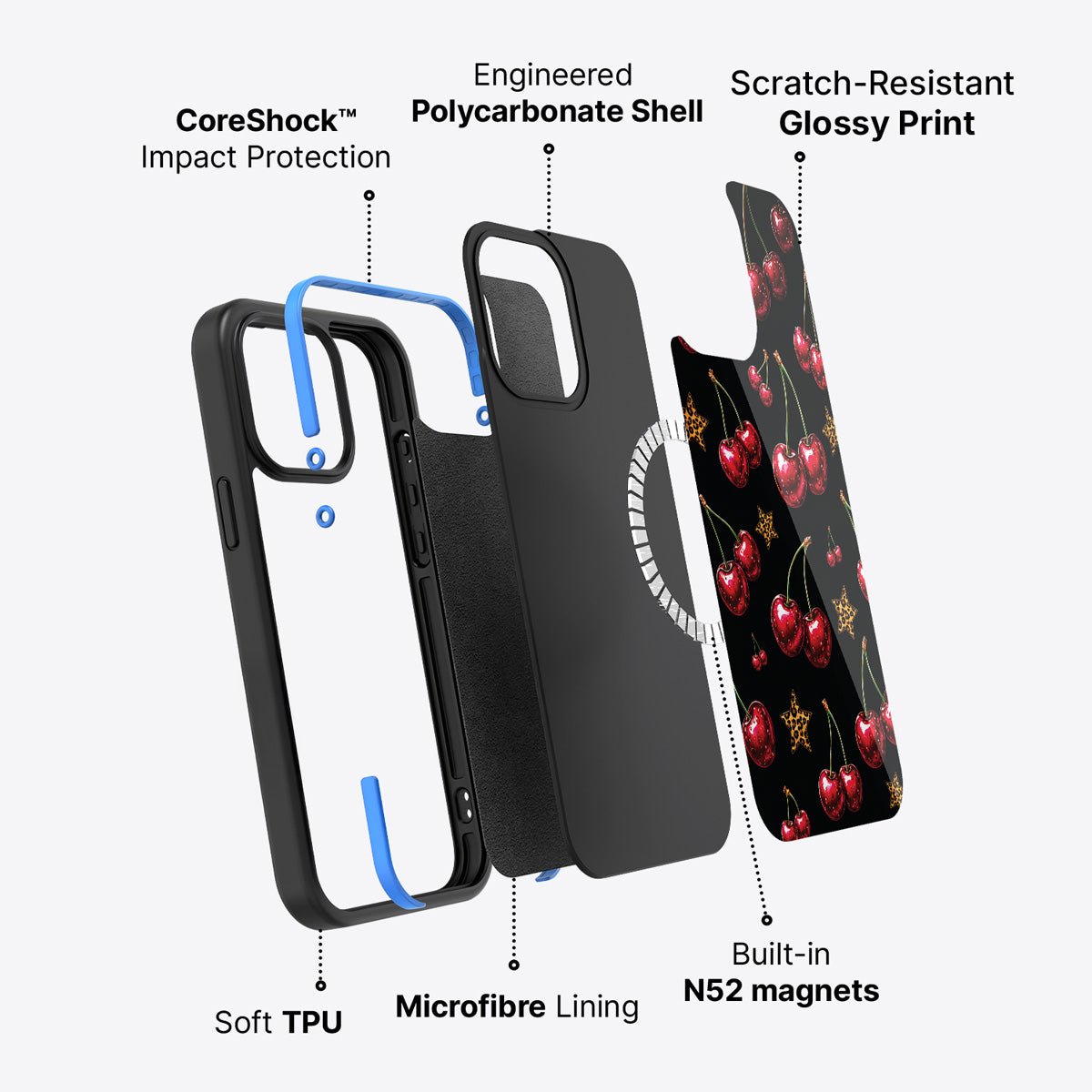 iPhone 14 case construction – Rebel Cherry phone case