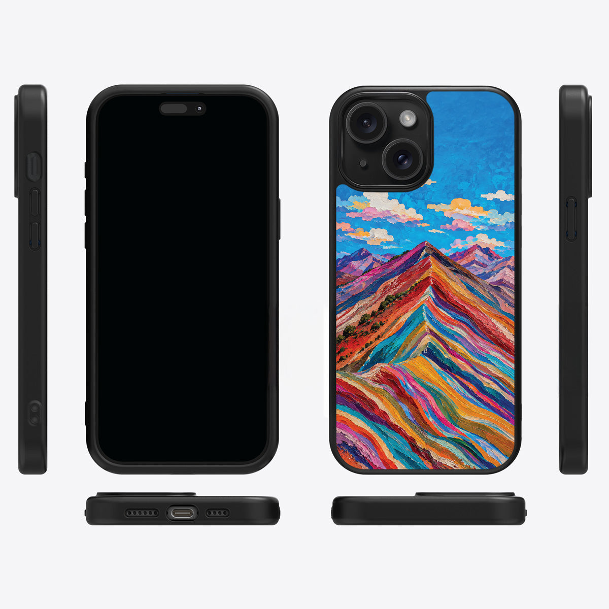 Spectrum Ridge iPhone 14 case cover – multi-angle view