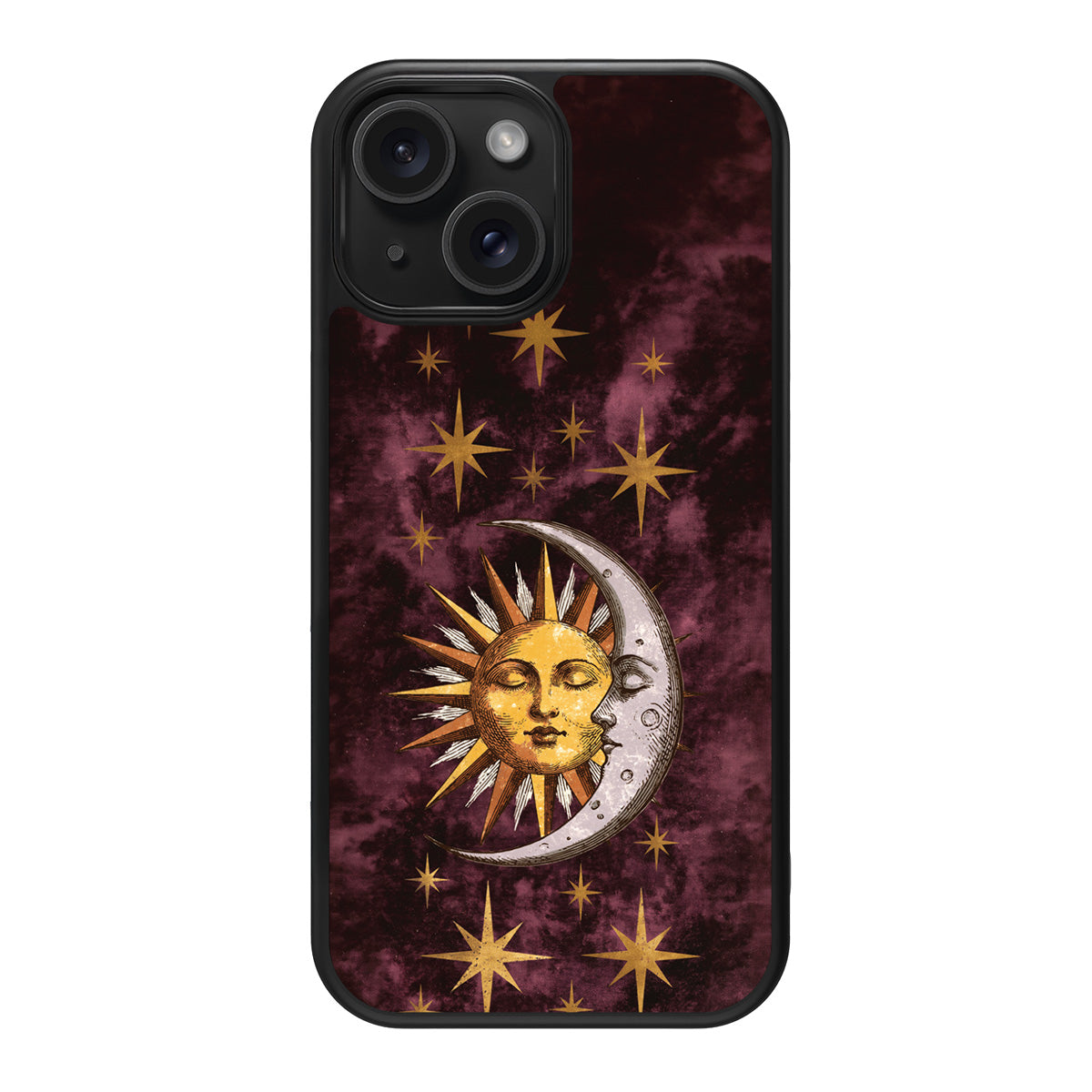 Sun and Moon design back view – iPhone 14 case