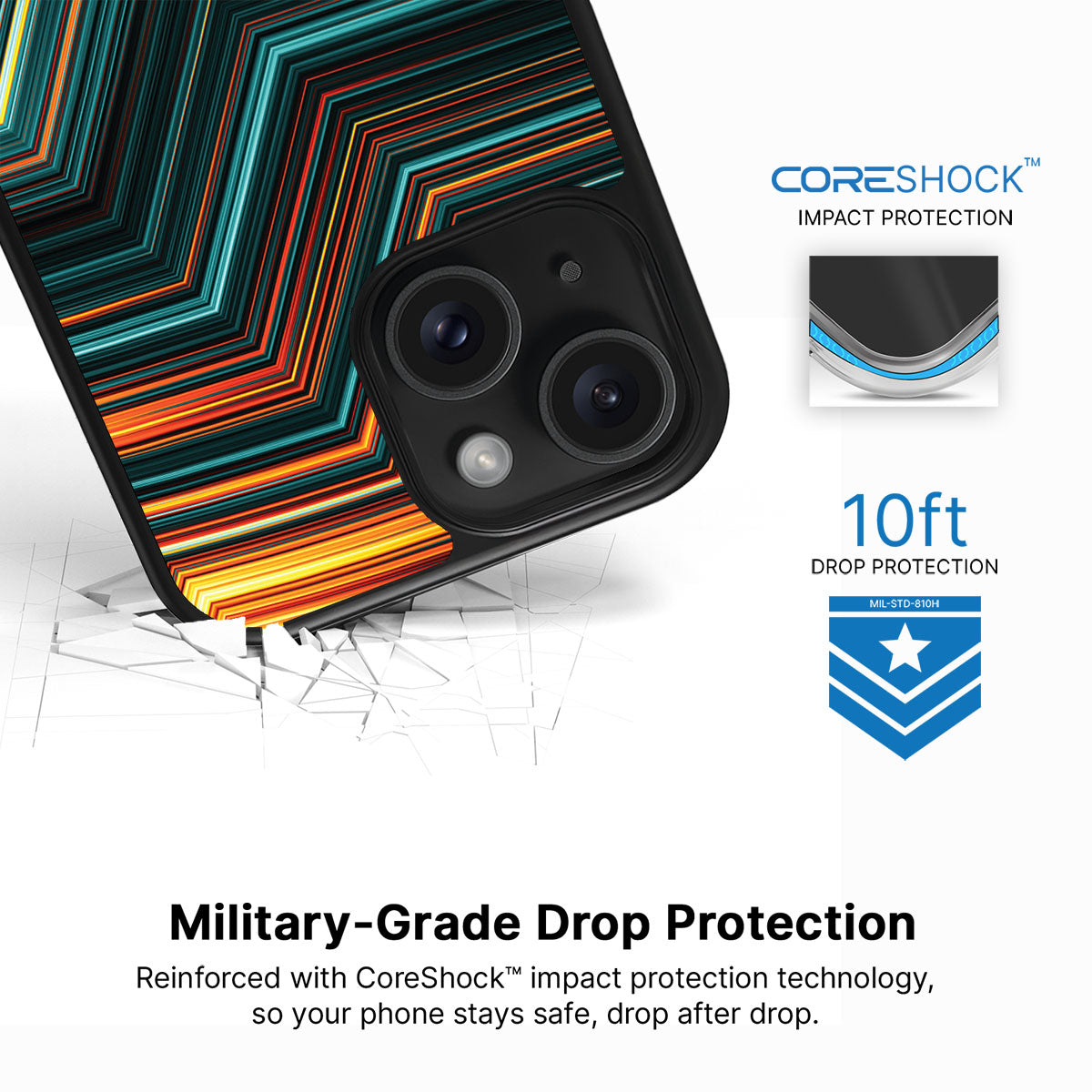 Techno Waves - iPhone 14 Case #case type_core (magsafe), #case type_core (non magsafe)