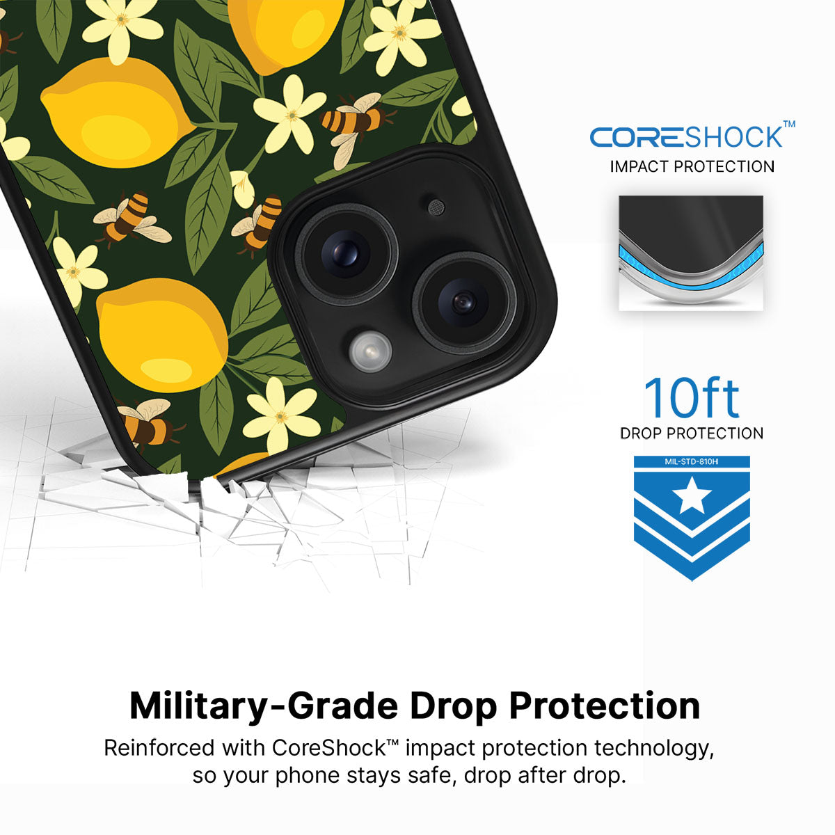 Lemon and Bees - iPhone 14 Plus Case #case type_core (magsafe), #case type_core (non magsafe)