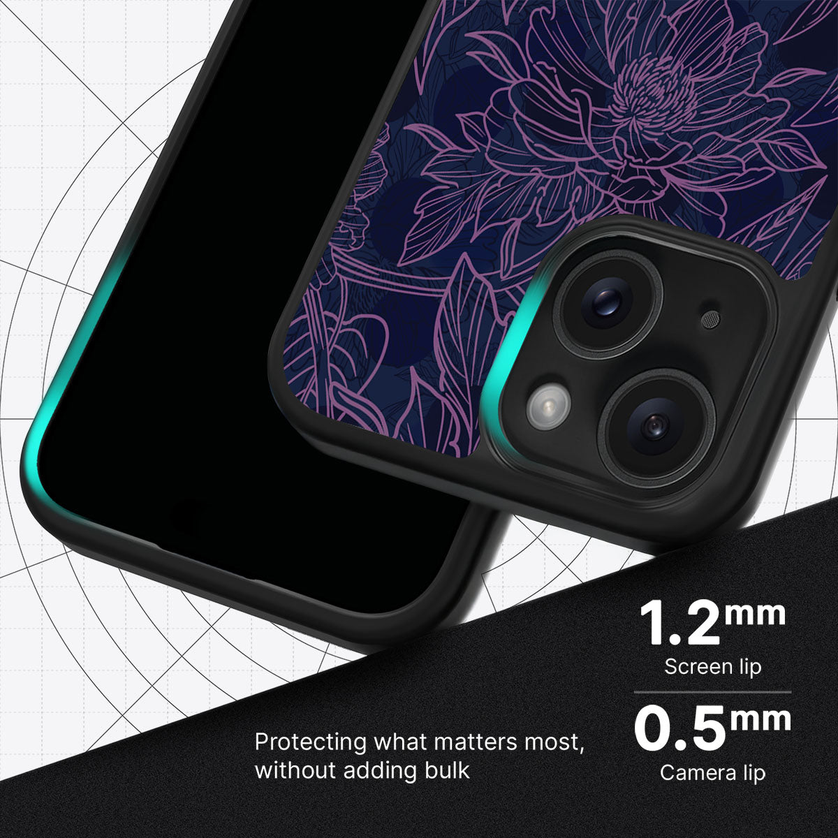 Luminous Blooms - iPhone 14 Plus Case #case type_core (magsafe), #case type_core (non magsafe)