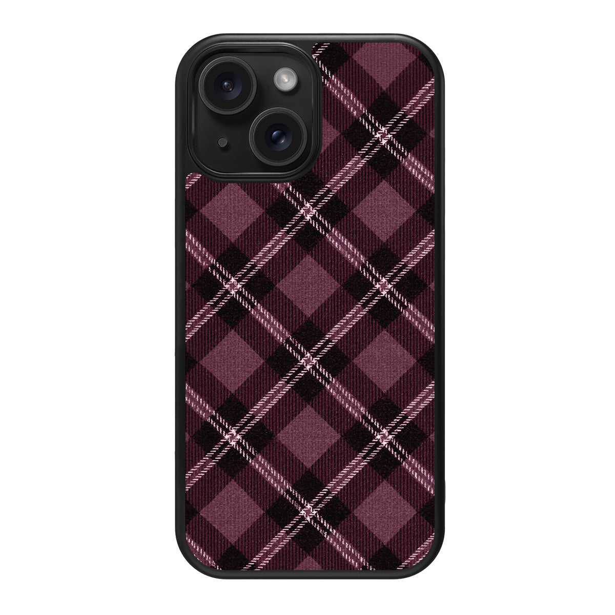 Merlot Weave design back view – iPhone 14 Plus case