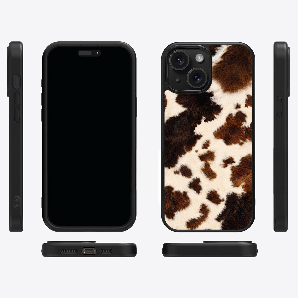 Cowhide Designer iPhone 14 Plus Case – Swiss Cow | MagSafe — view 7