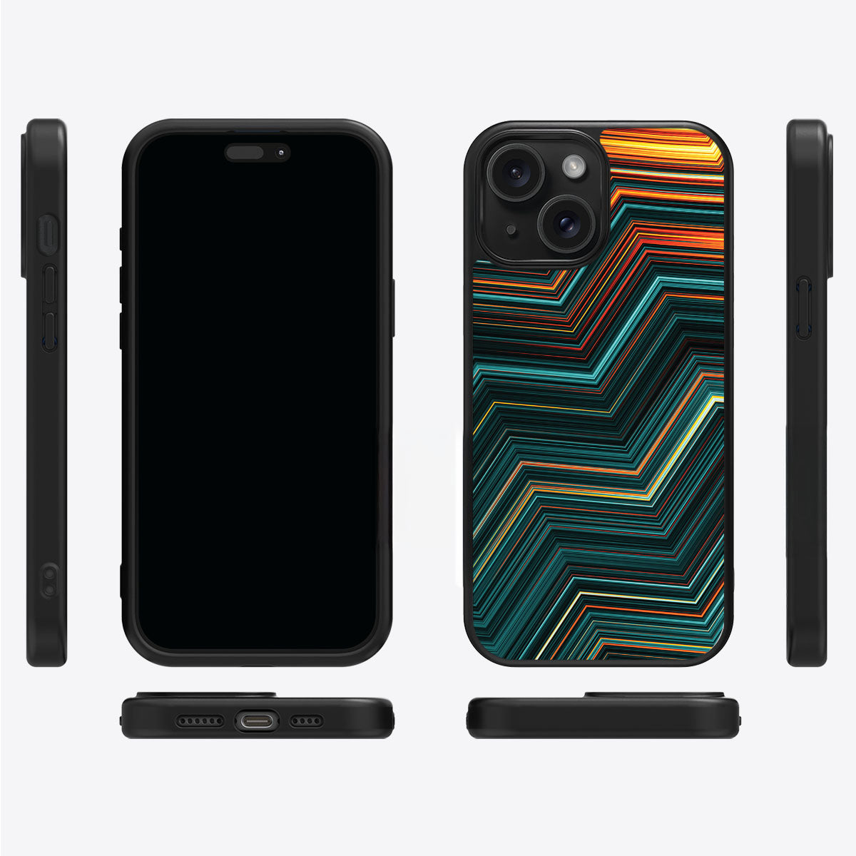 Techno Waves - iPhone 14 Plus Case #case type_core (magsafe), #case type_core (non magsafe)