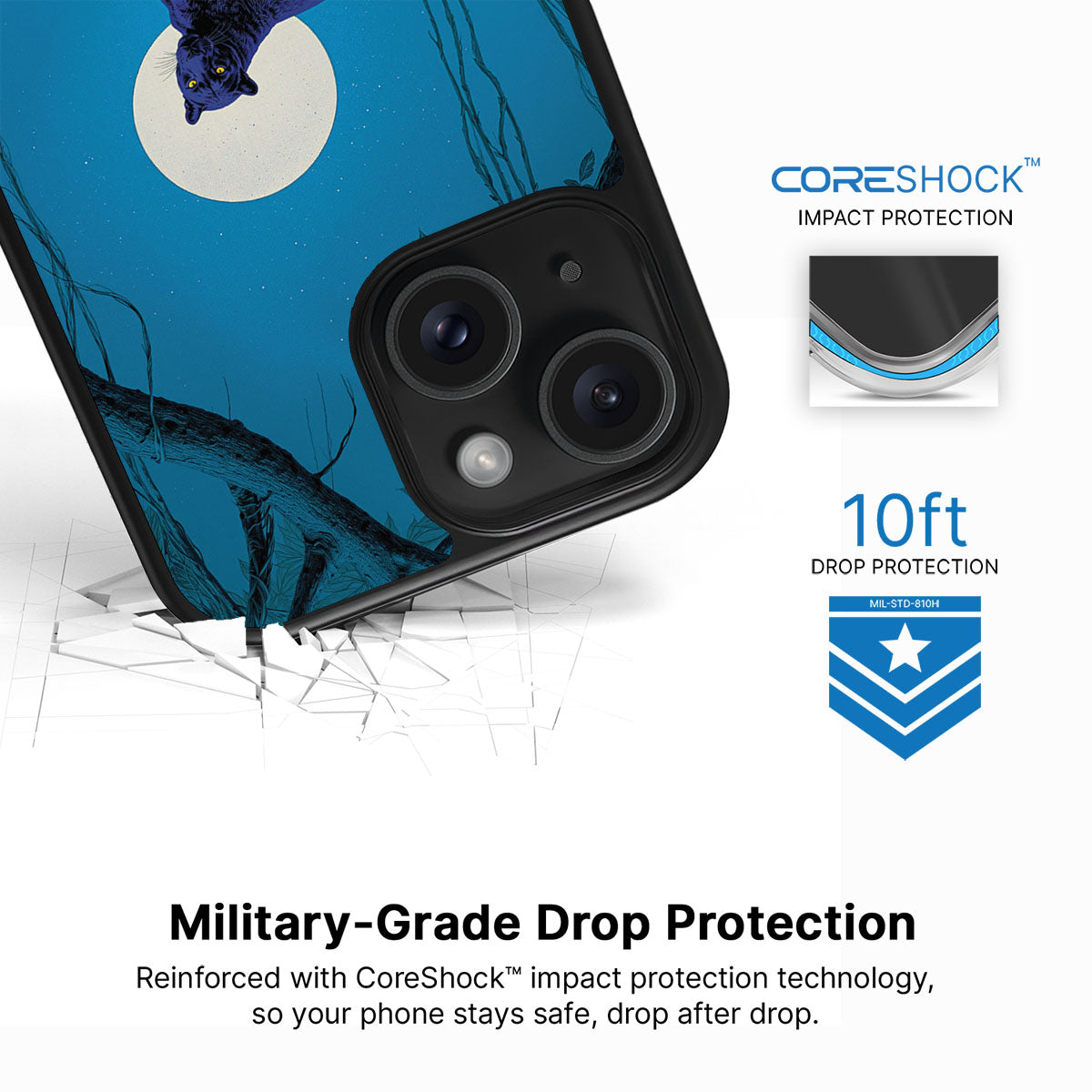 Tropic Panther - iPhone 14 Plus Case