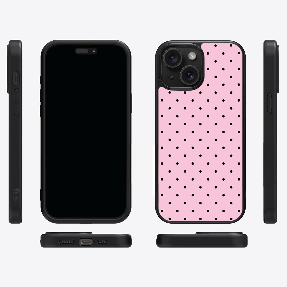 Pink Polka Dot iPhone 14 Plus Case – Veloria | MagSafe — view 7