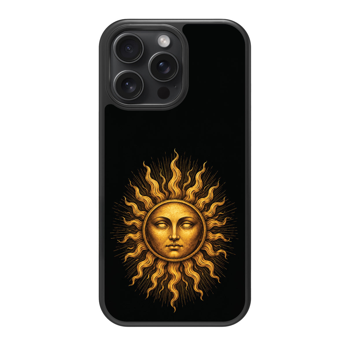 Celestial Sun design back view – iPhone 14 Pro case