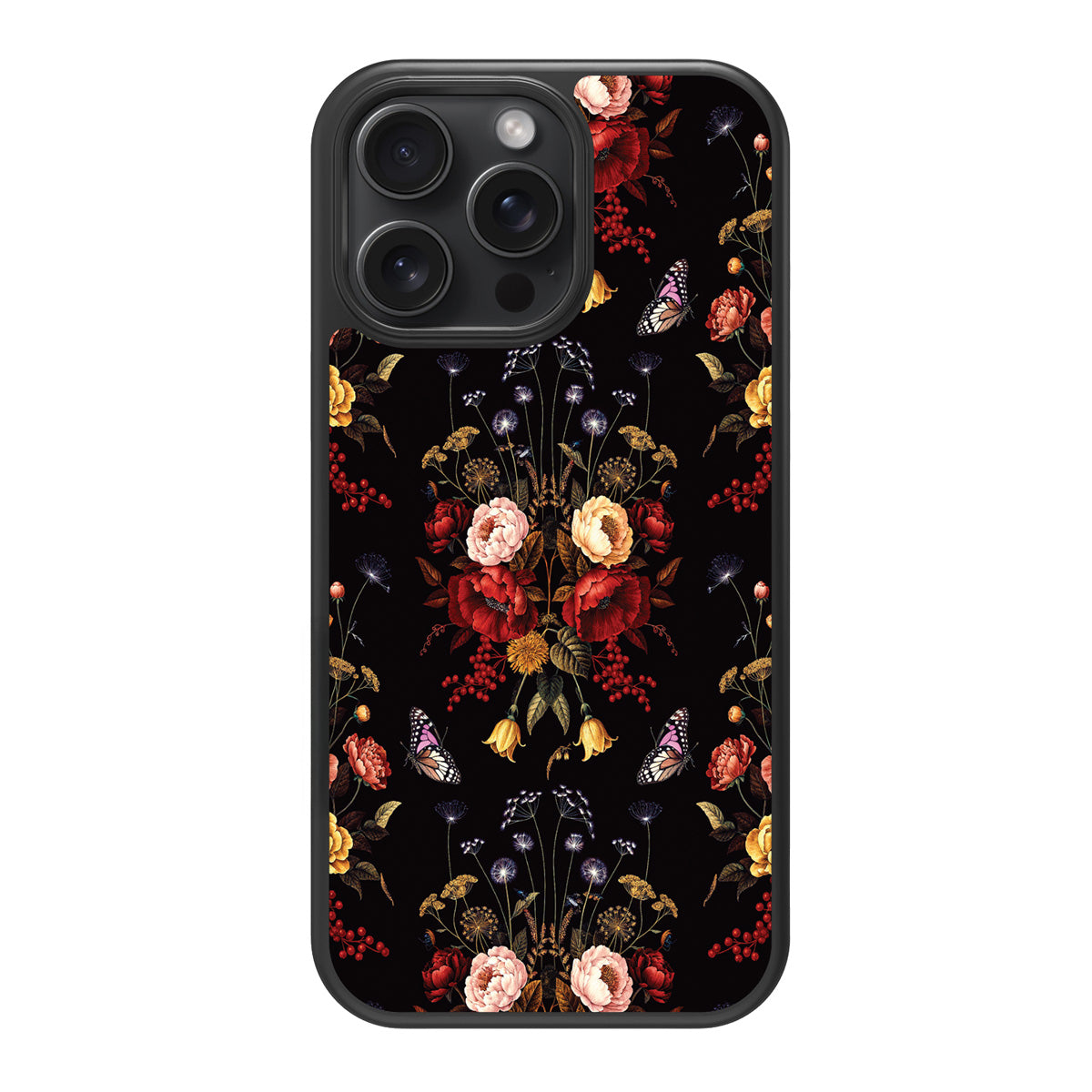 Kelmscott Bloom design back view – iPhone 14 Pro case