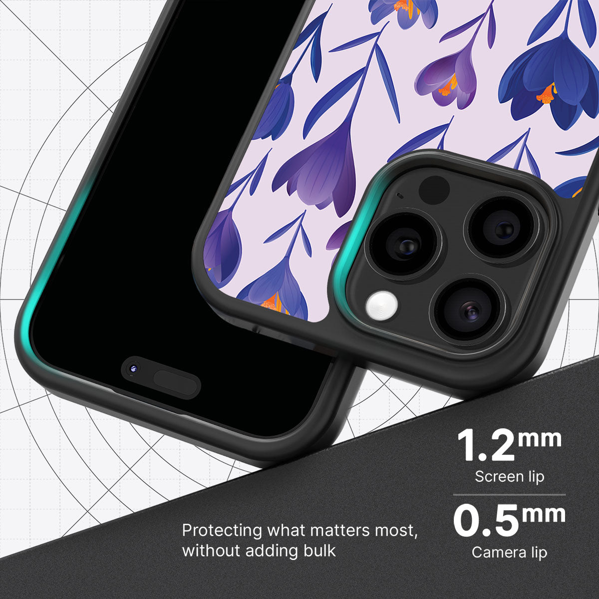 Midnight Crocus - iPhone 14 Pro Case #case type_core (magsafe), #case type_core (non magsafe)