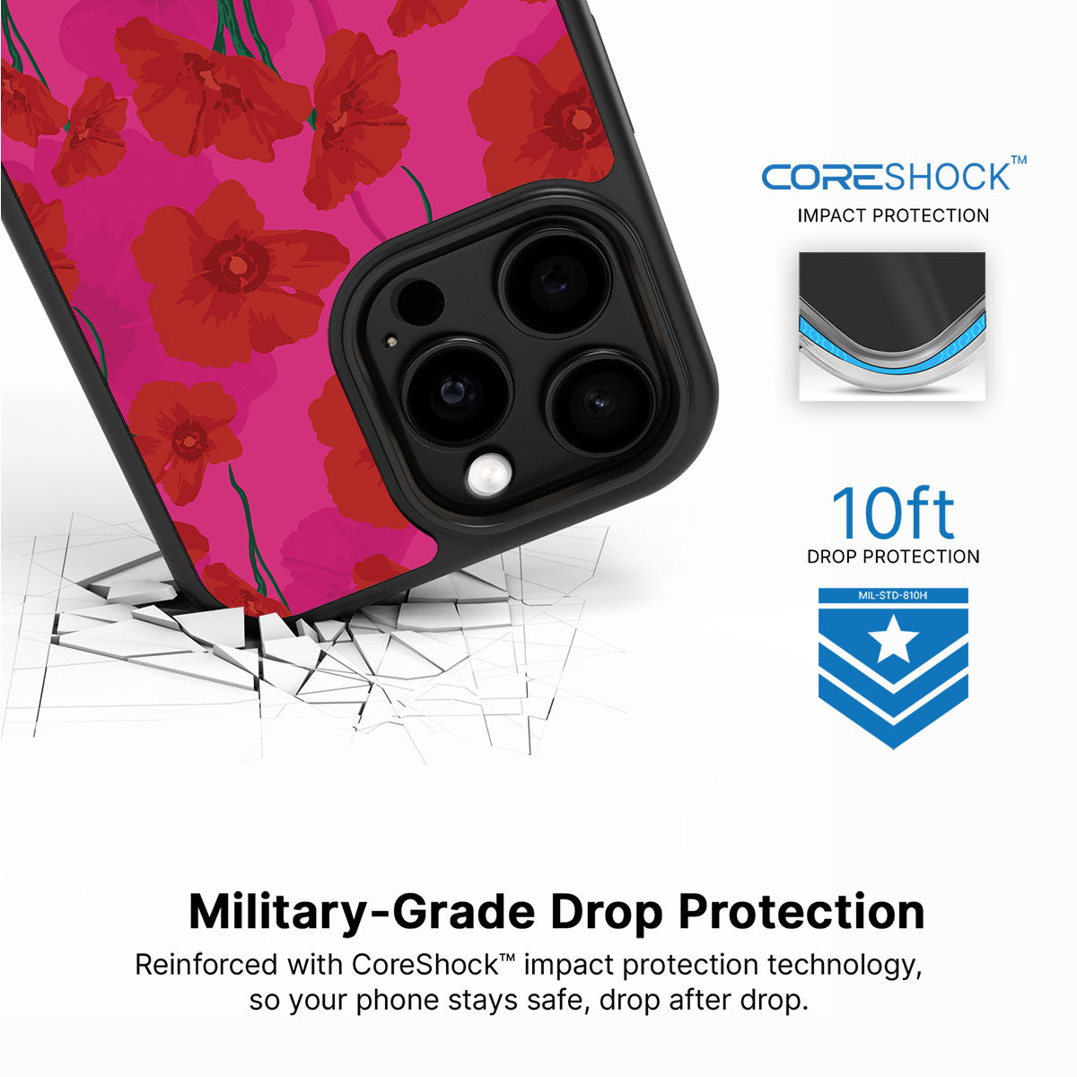 Pink Poppies - iPhone 14 Pro Case #case type_core (magsafe), #case type_core (non magsafe)