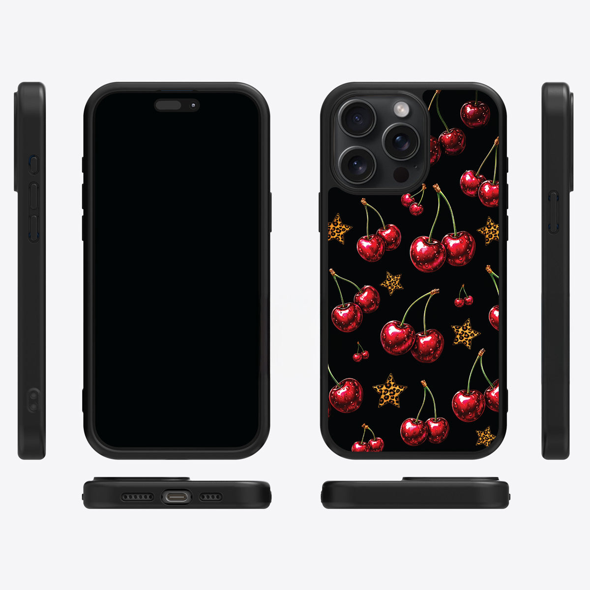 Rebel Cherry iPhone 14 Pro case cover – multi-angle view