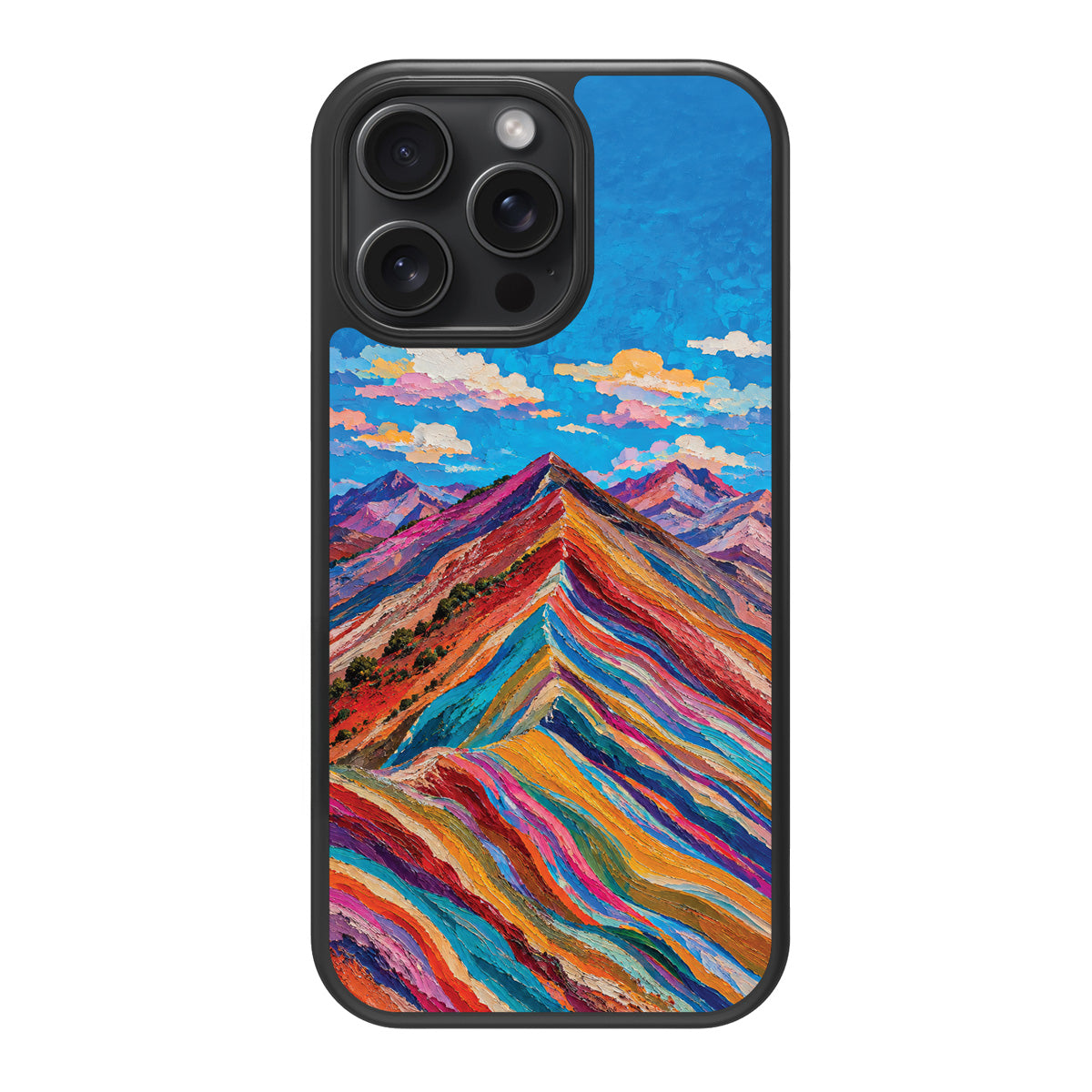 Spectrum Ridge design back view – iPhone 14 Pro case