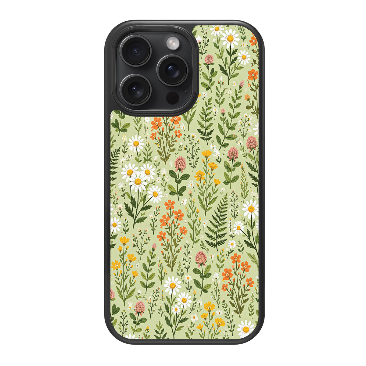 Wildflower Meadow design back view – iPhone 14 Pro case