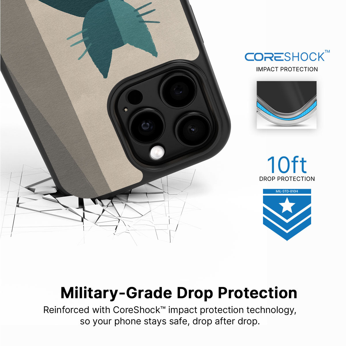 Cubist Feline - iPhone 14 Pro Max Case #case type_core (magsafe), #case type_core (non magsafe)