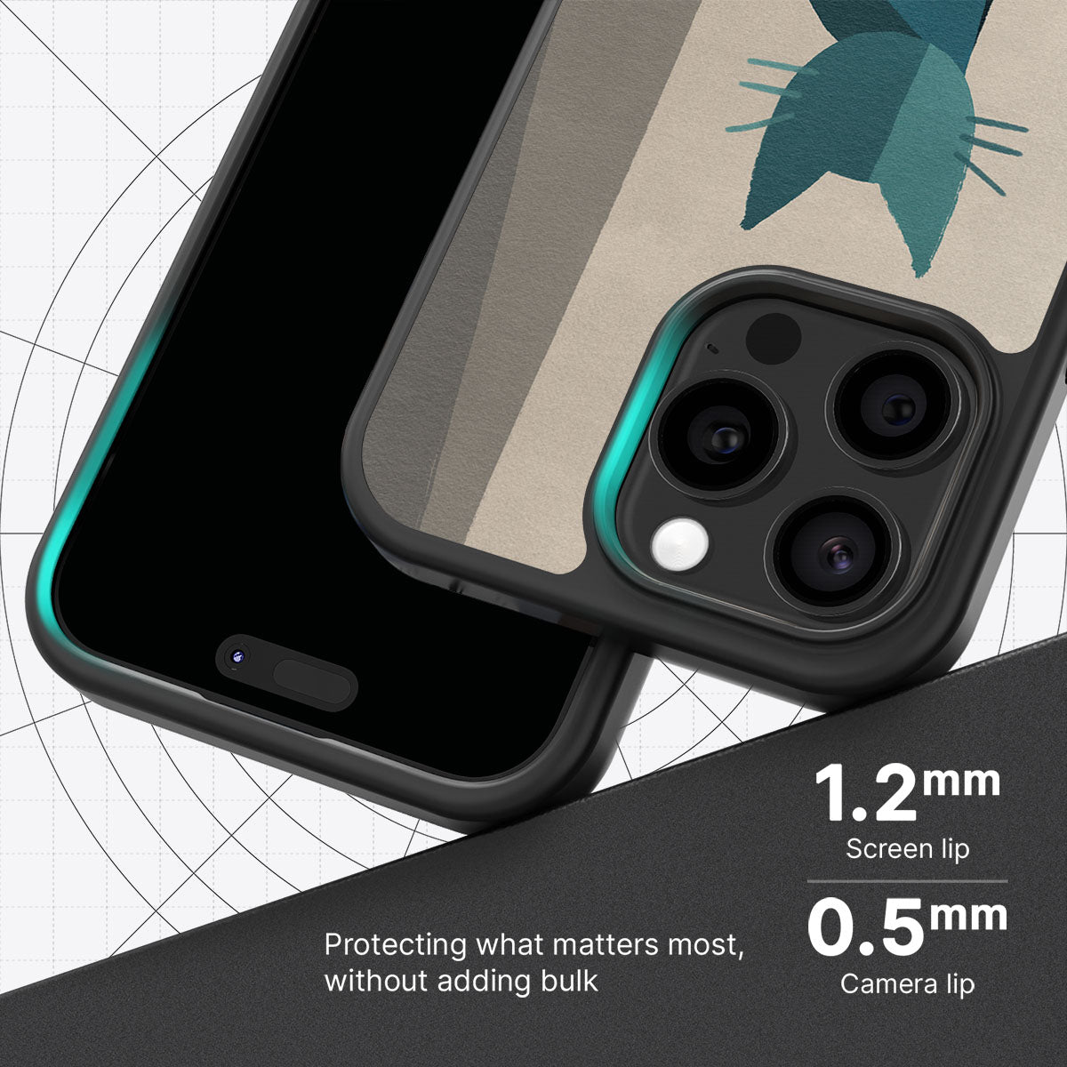 Cubist Feline - iPhone 14 Pro Max Case #case type_core (magsafe), #case type_core (non magsafe)