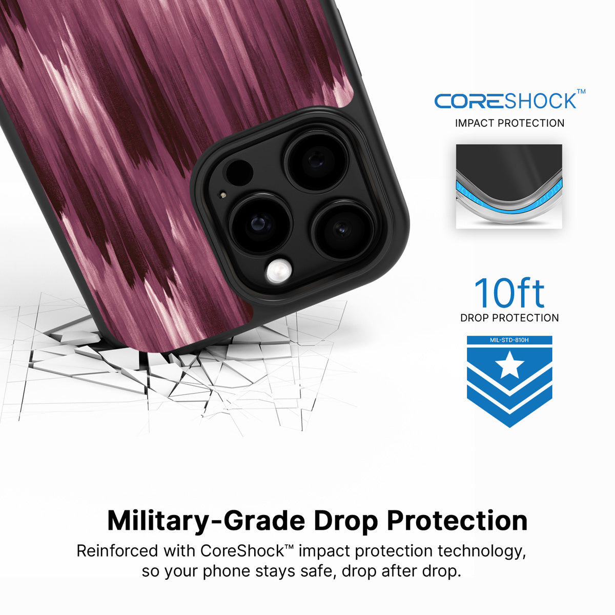 Ikat Haze iPhone 14 Pro Max case with drop protection