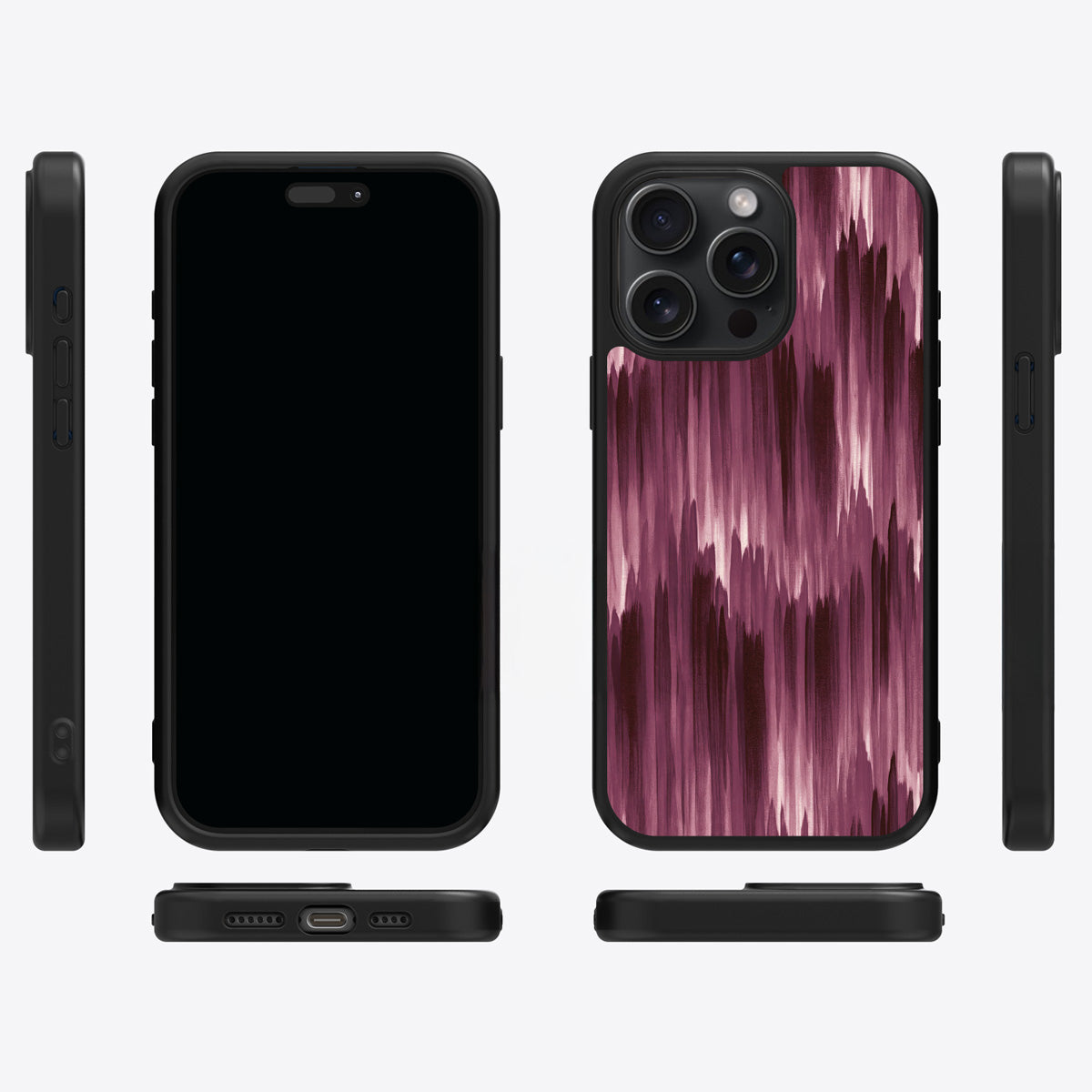 Ikat Haze iPhone 14 Pro Max case cover – multi-angle view