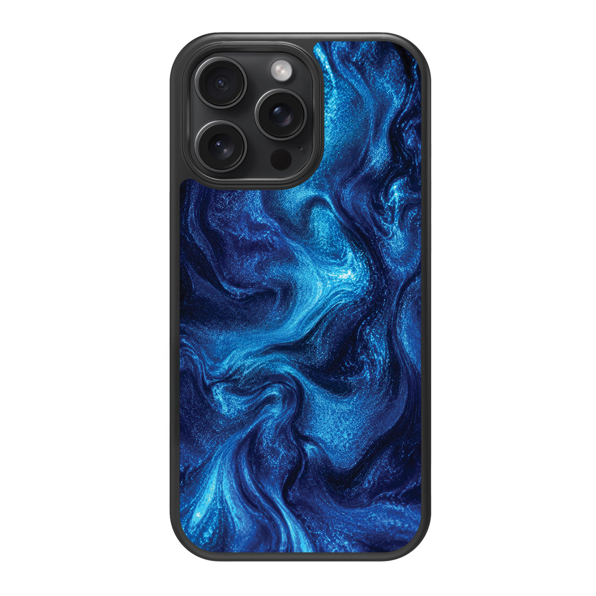 Blue Marble Designer iPhone 14 Pro Max Case – Indigo Impasto | MagSafe