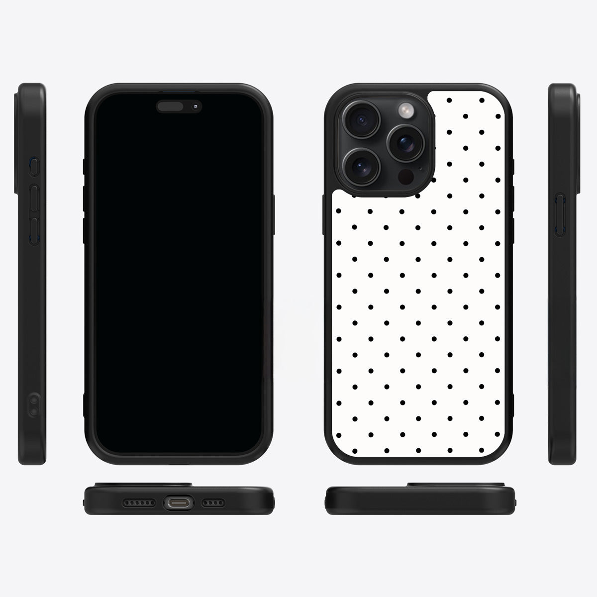 Ivory Sprinkle iPhone 14 Pro Max case cover – multi-angle view