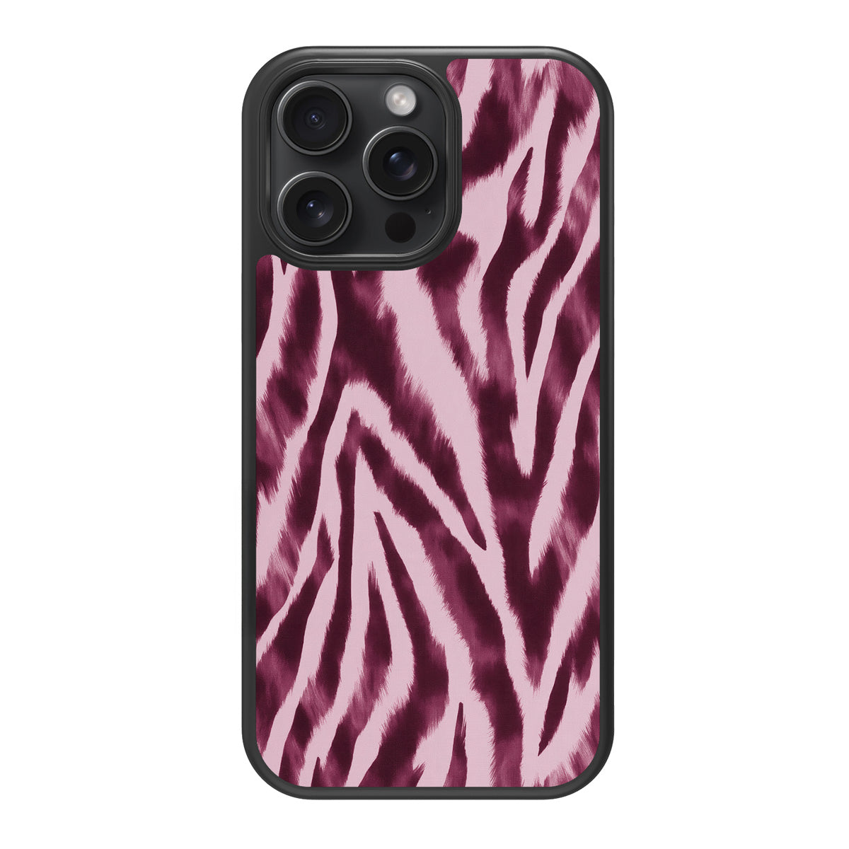Sangria Zebra design back view – iPhone 14 Pro Max case