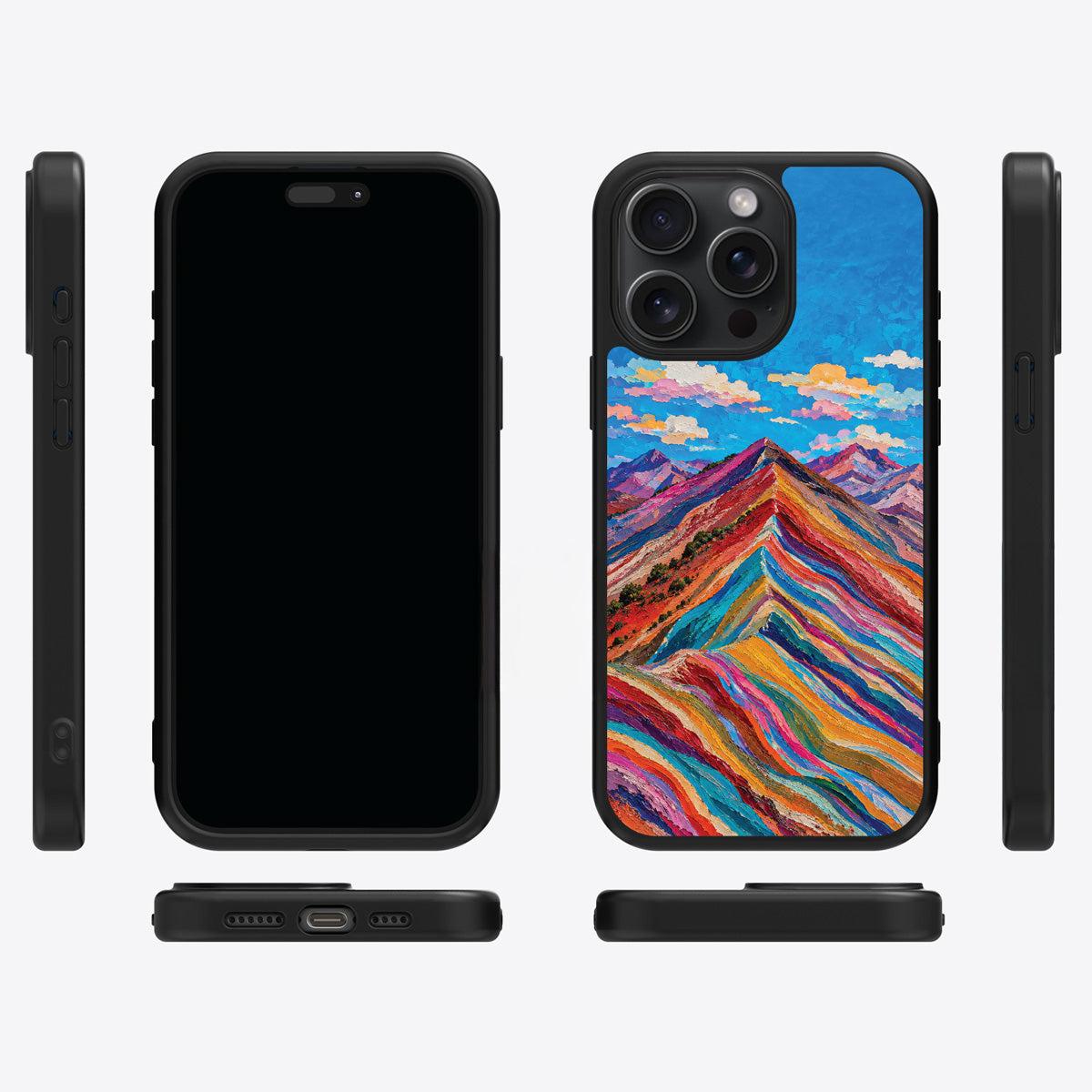 Spectrum Ridge iPhone 14 Pro Max case cover – multi-angle view