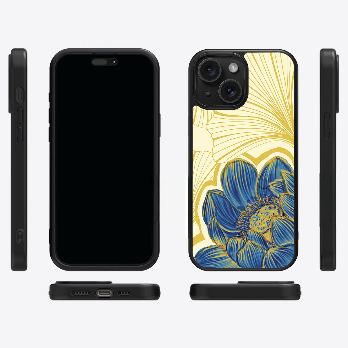 Blue Lotus - iPhone 15 Case #case type_core (magsafe), #case type_core (non magsafe)