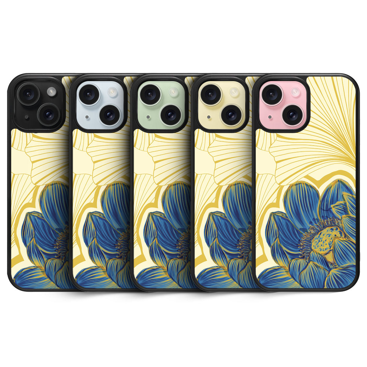 Blue Lotus - iPhone 15 Case #case type_core (magsafe), #case type_core (non magsafe)