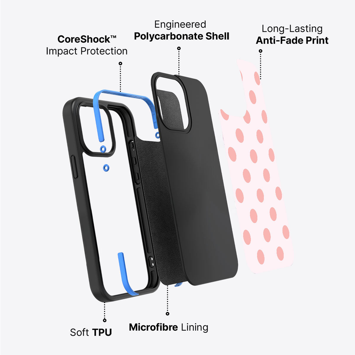 Blush Pearl - iPhone 15 Case #case type_core (non magsafe)