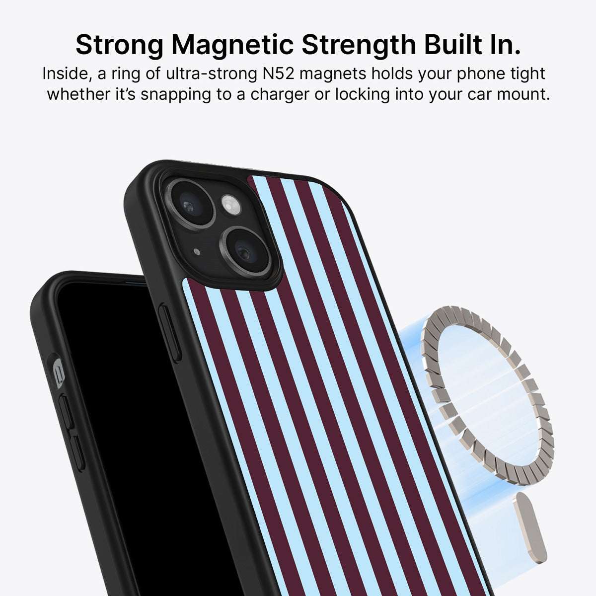 iPhone 15 MagSafe case – Cabernet Column design