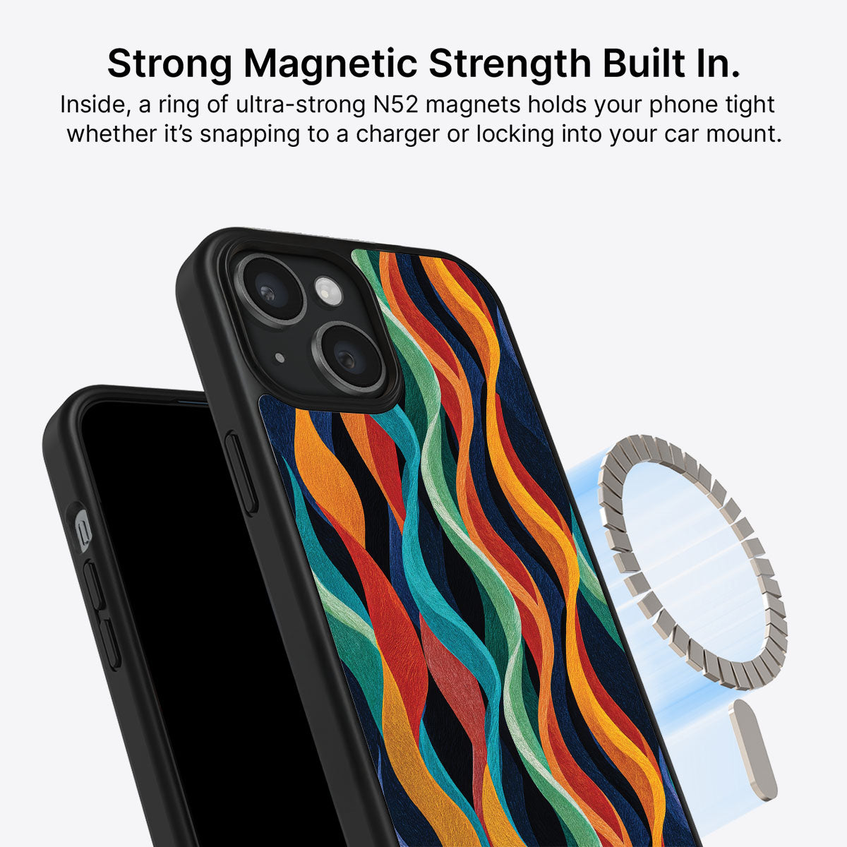 iPhone 15 Case with MagSafe – Coastal Waves
