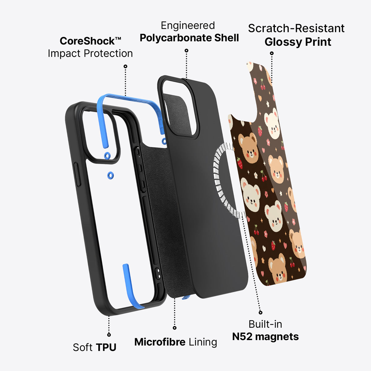 iPhone 15 case construction – Cocoa Cuddles phone case