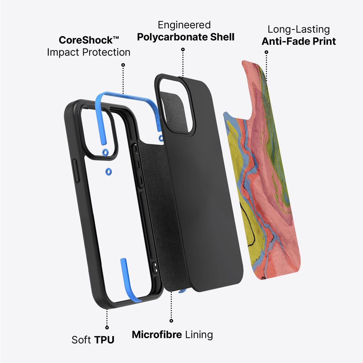 Coloured Rivers - iPhone 15 Case, #case type_core (non magsafe)