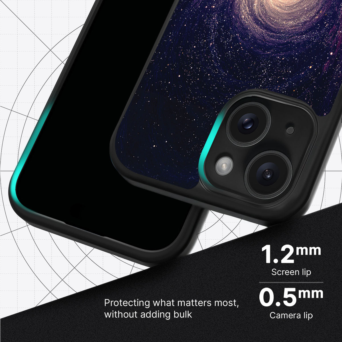 Cosmic Vortex slim iPhone 15 phone case