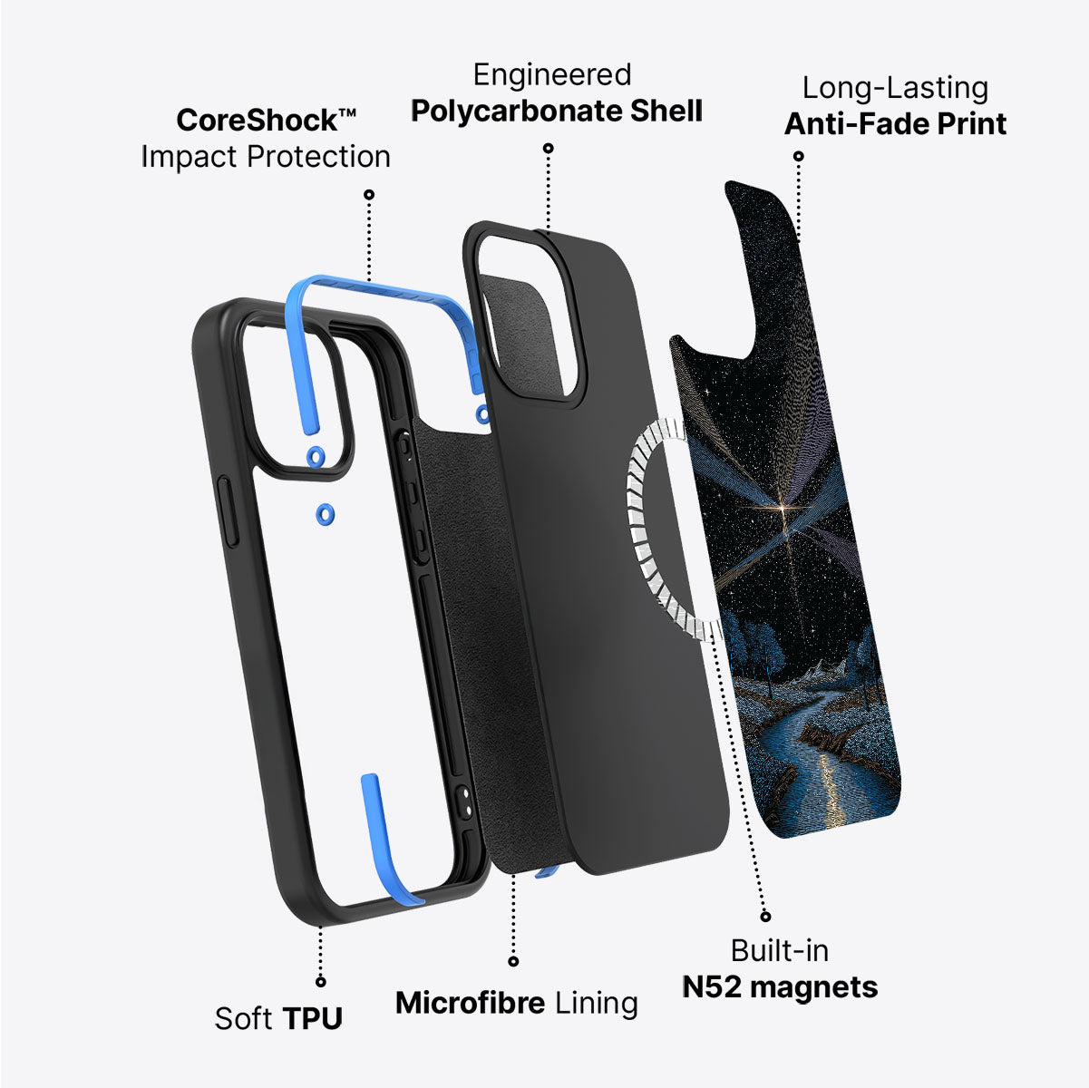 iPhone 15 Case with MagSafe – Falling Star