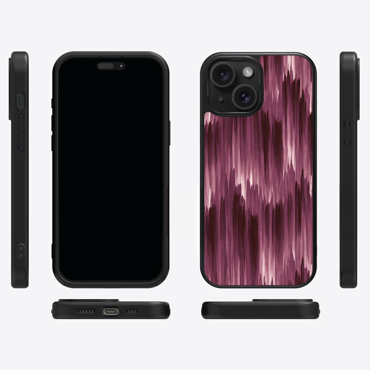 Ikat Haze iPhone 15 case cover – multi-angle view