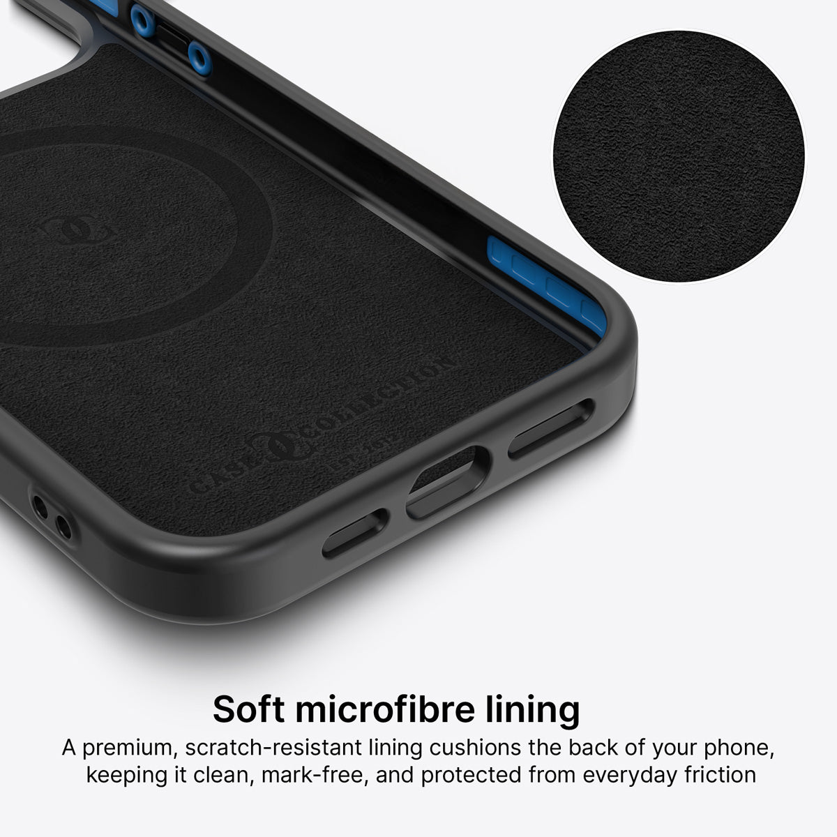 Blue Marble Designer iPhone 15 Case – Indigo Impasto | MagSafe