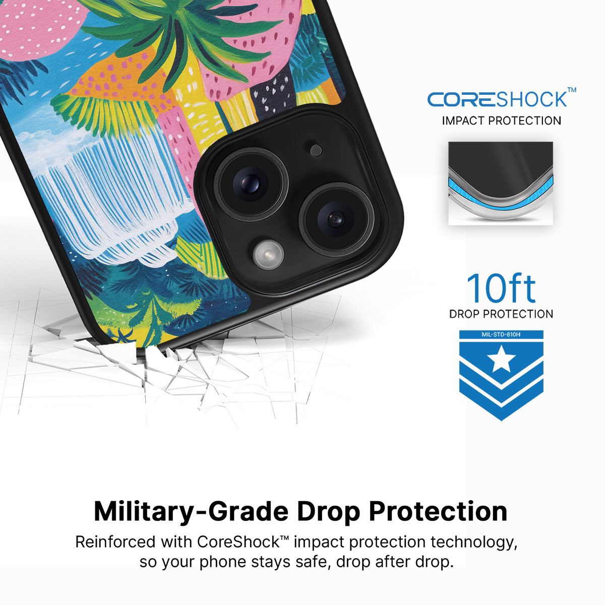 Lively Amazon iPhone 15 case with drop protection