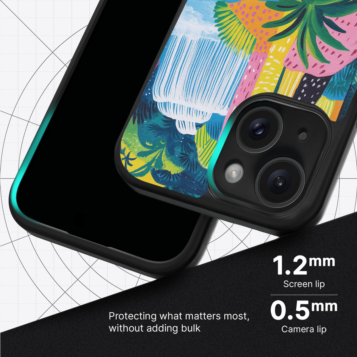 Lively Amazon slim iPhone 15 phone case