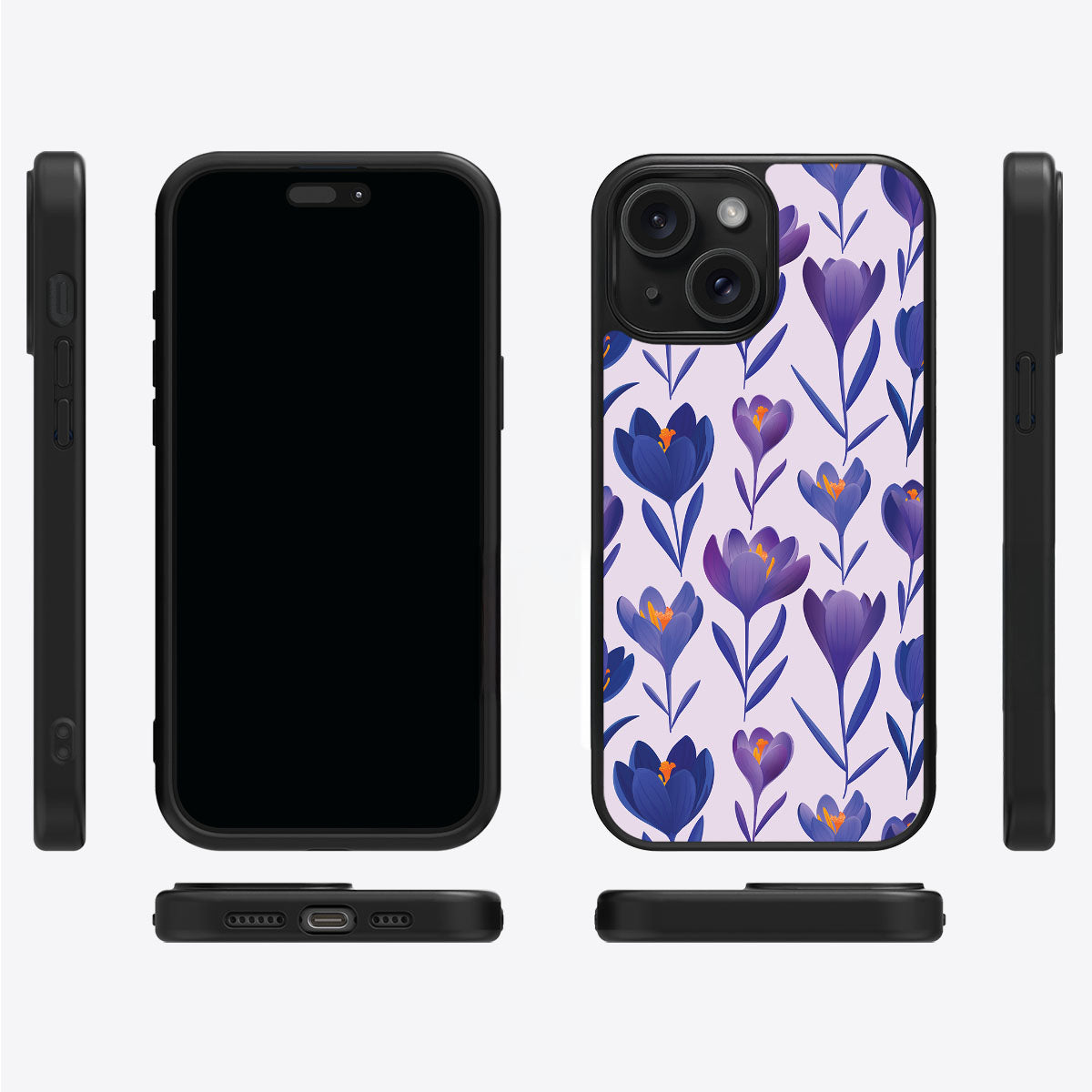 Midnight Crocus - iPhone 15 Case #case type_core (magsafe), #case type_core (non magsafe)
