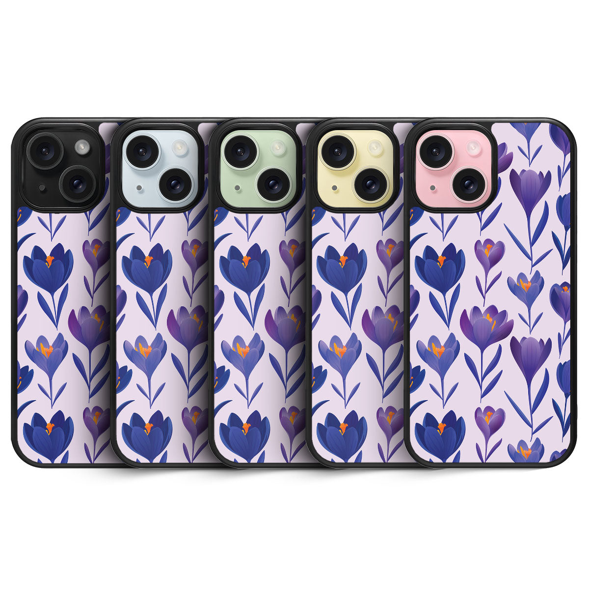Midnight Crocus - iPhone 15 Case #case type_core (magsafe), #case type_core (non magsafe)