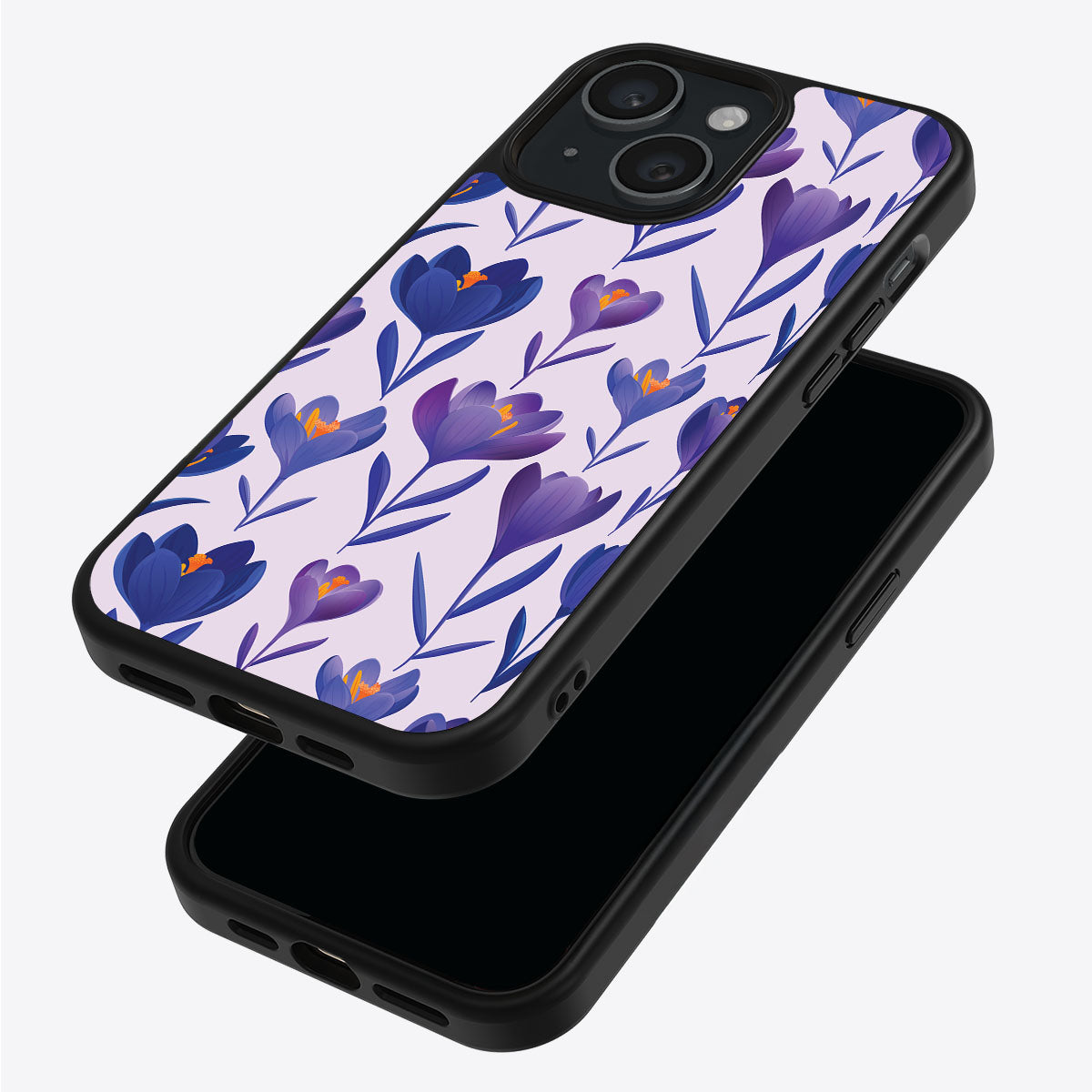 Midnight Crocus - iPhone 15 Case #case type_core (magsafe), #case type_core (non magsafe)