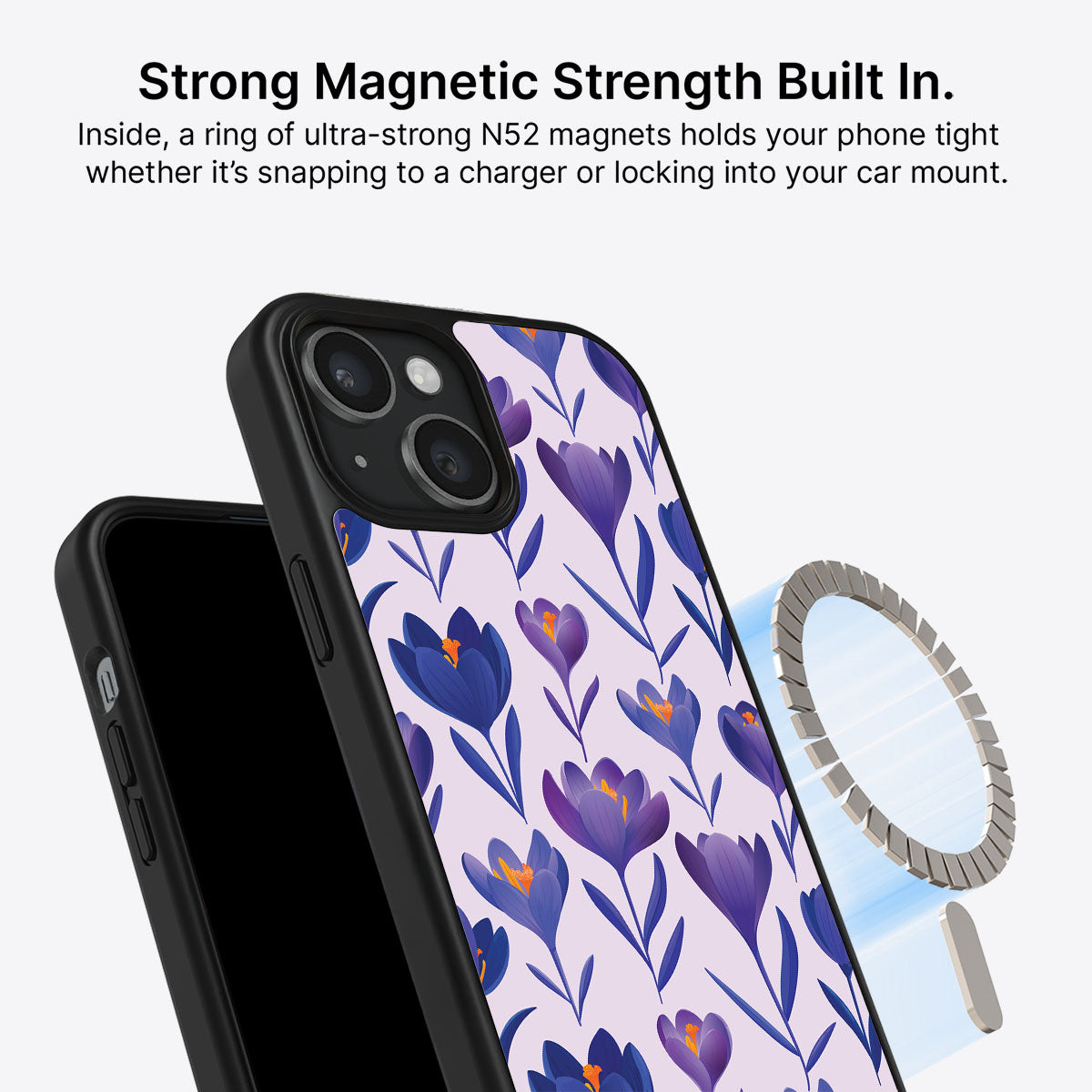Midnight Crocus - iPhone 15 Case #case type_core (magsafe)