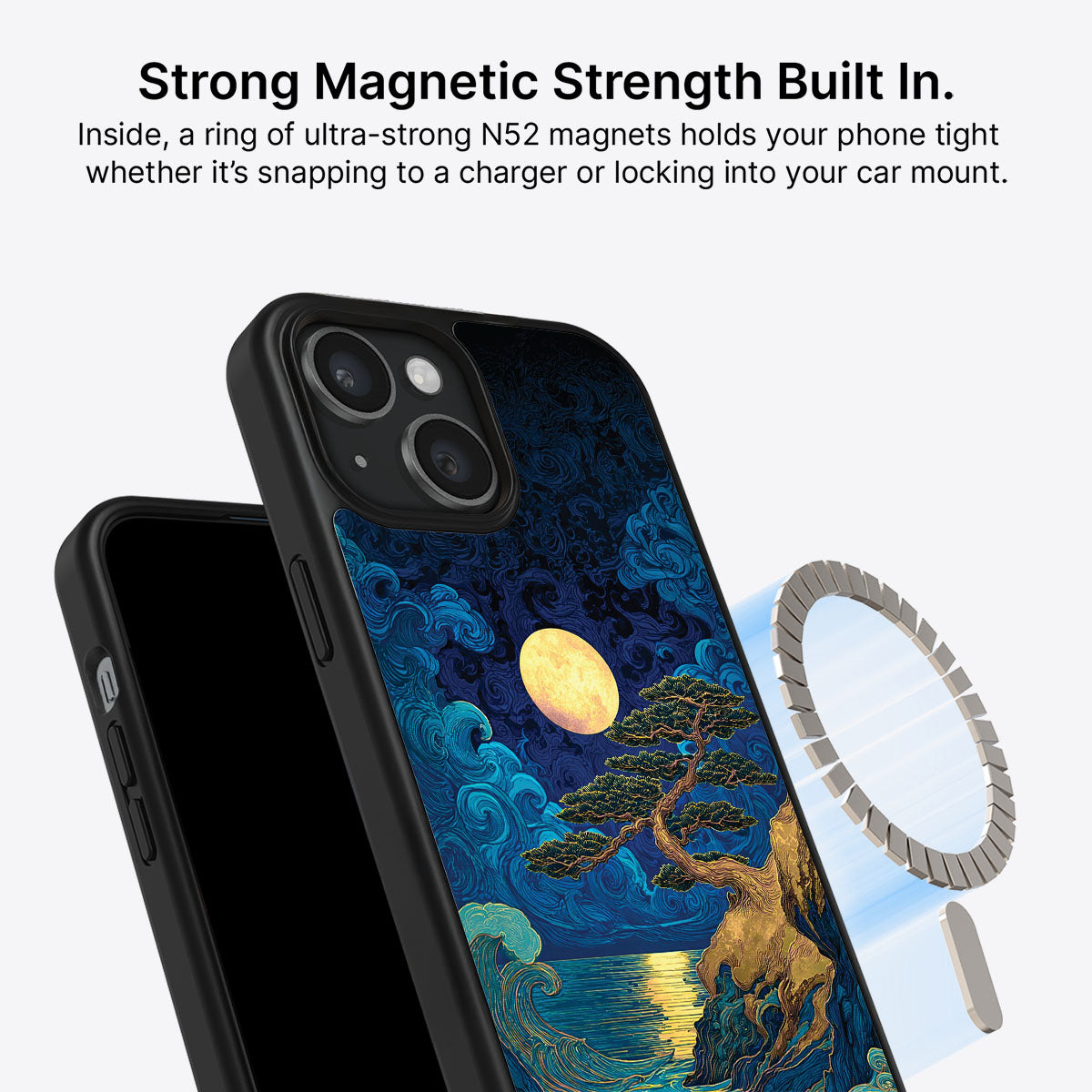 iPhone 15 MagSafe case – Moonlit Tide design