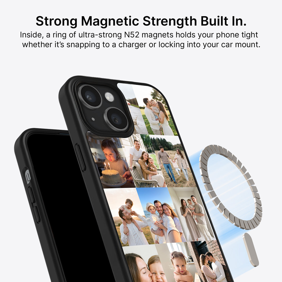 iPhone 15 MagSafe case – personalised photo collage